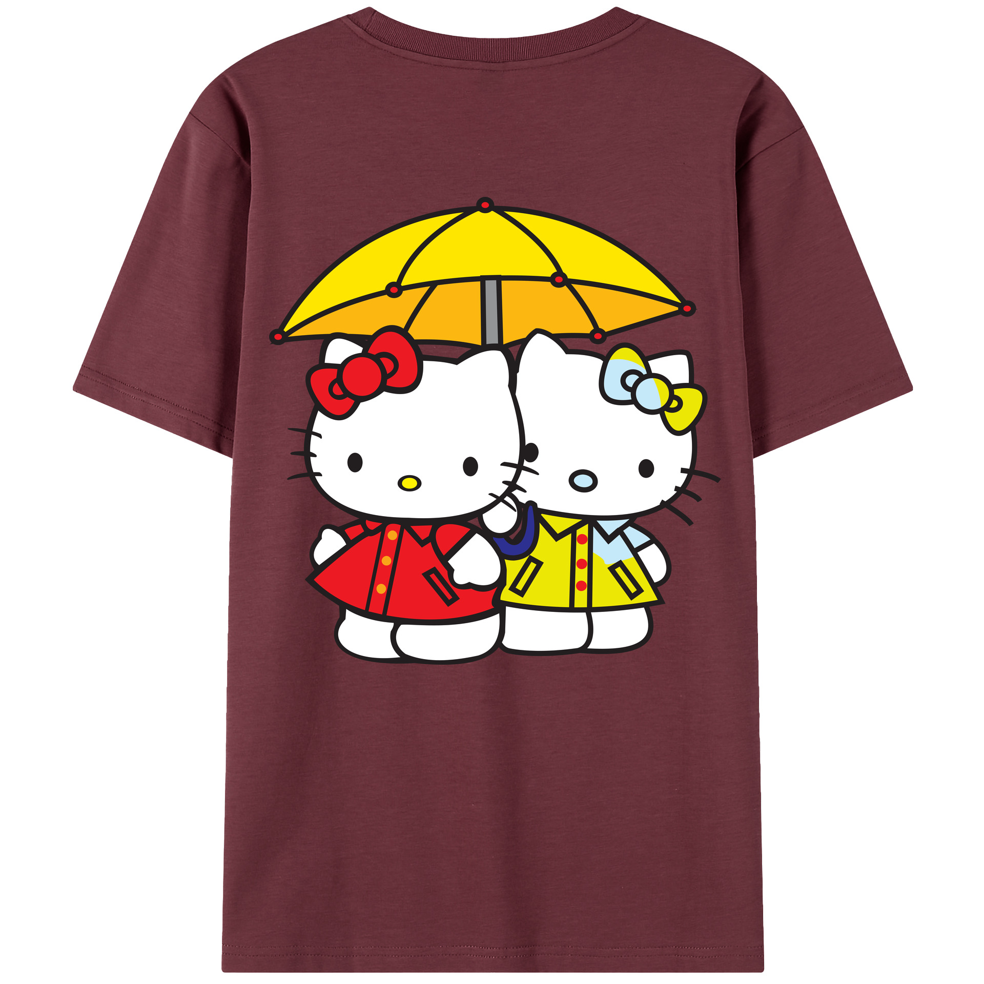 （画像用） Hello Kitty ハローキティ 綿100％半袖Tシャツ（背面プリント）